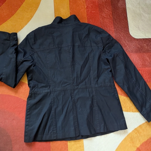 Tommy Hilfiger Navy Blue Utility Jacket Womens Large, Military Gorpcore Boho NEW - Picture 11 of 15